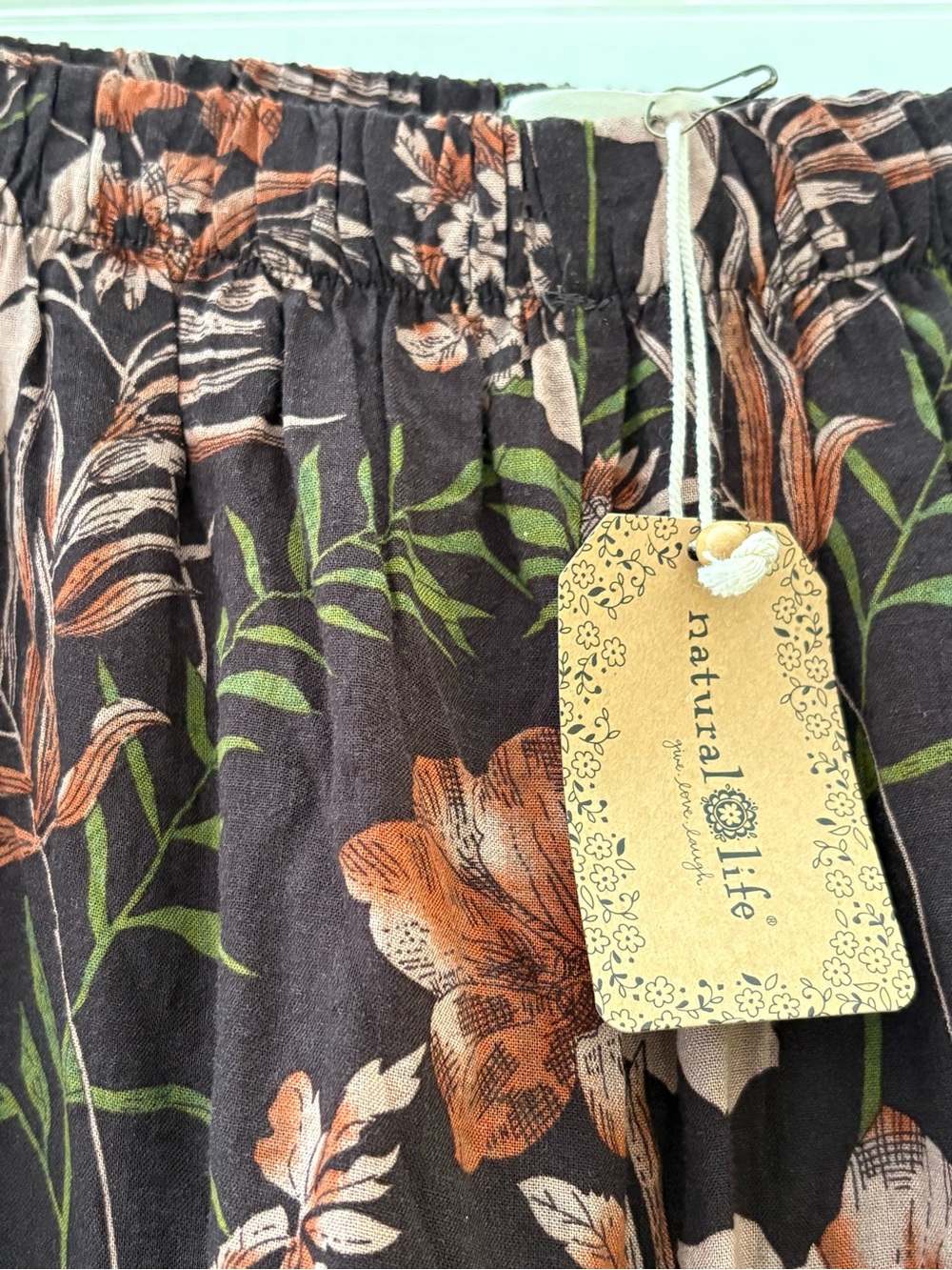 Natural Life Patti Palazzo Wide Leg Floral Pants NEW size Small Boho - Picture 5 of 9